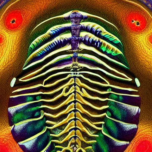 Prompt: painting of a trilobite, highly detailed, national geoprahic, psychedelic, LSD