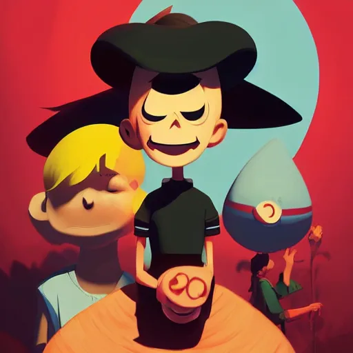 Image similar to face icon stylized minimalist the grim adventures of billy and mandy, loftis, cory behance hd by jesper ejsing, by rhads, makoto shinkai and lois van baarle, ilya kuvshinov, rossdraws global illumination