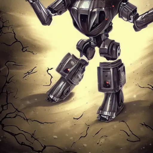 Prompt: realistic combat mecha in the style of junji ito, cyril rolando, metal shaded