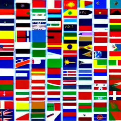 Image similar to the flag of every country mixed into one