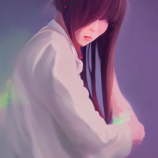 Image similar to beautiful huggy-wuggy from poppy-playtime the video game, digital painting by Hiyao Miyazaki, Studio Ghibli, Yanjun Cheng, portrait, cinematic lighting, highly detailed, concept art, Atmosphere, illustration, smooth, sharp focus, editor's pickup, trending on artstation, trending on deviantart