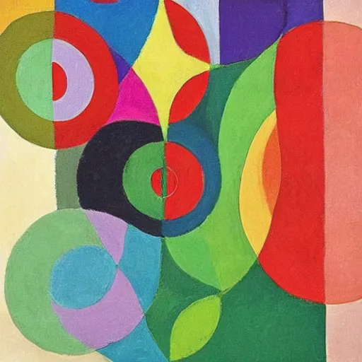 Prompt: the collective unconscious of humanity, by sonia delaunay