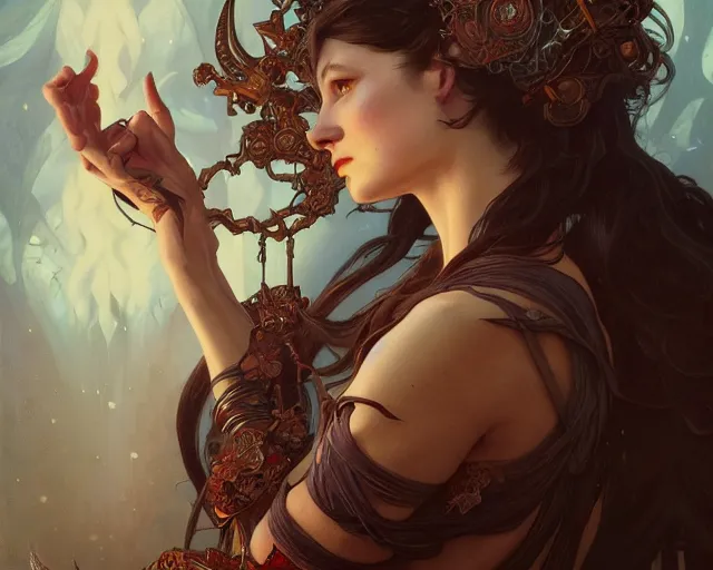 Image similar to photography of gerald brom, deep focus, d & d, fantasy, intricate, elegant, highly detailed, digital painting, artstation, concept art, matte, sharp focus, illustration, hearthstone, art by artgerm and greg rutkowski and alphonse mucha