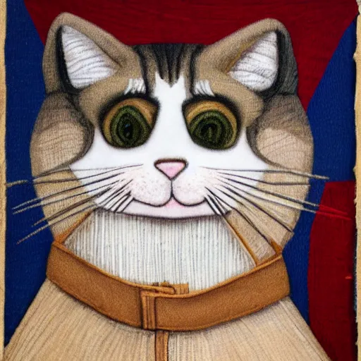 Image similar to portrait of a puppet cat