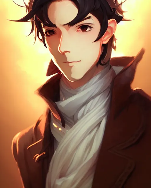 Prompt: portrait of a male bard, elegant clothes clothes, fantasy, blonde shinkai makoto studio ghibli studio key hideaki anno sakimichan stanley artgerm lau rossdraws james jean marc simonetti elegant highly detailed digital painting artstation pixiv