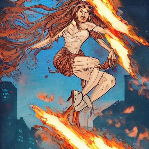 Prompt: you can count on me when it's down to the wire, i'm the sound of sirens to your house on fire. i'll provide the courage that you require, to take that leap of faith, art by knyazev konstantin