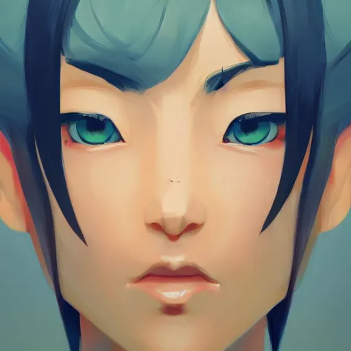 Image similar to face icon stylized minimalist pax, loftis, cory behance hd by jesper ejsing, by rhads, makoto shinkai and lois van baarle, ilya kuvshinov, rossdraws global illumination