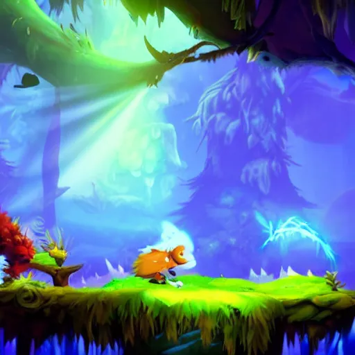 Image similar to rayman in the Ori blind forest