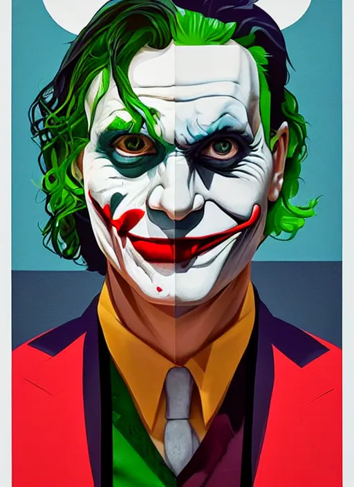 Image similar to symmetry!! portrait of the joker by sachin teng, organic, cables, matte painting, geometric shapes, hard edges! graffiti, street art