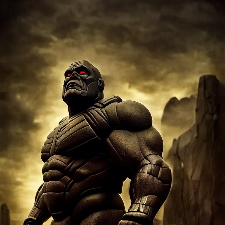 Prompt: epic professional digital art of darkseid, faint golden moody atmospheric lighting, painted, intricate, detailed, detailed, foreboding, by leesha hannigan, wayne haag, reyna rochin, ignacio fernandez rios, mark ryden, iris van herpen,, epic, stunning, gorgeous, much wow, cinematic, masterpiece.