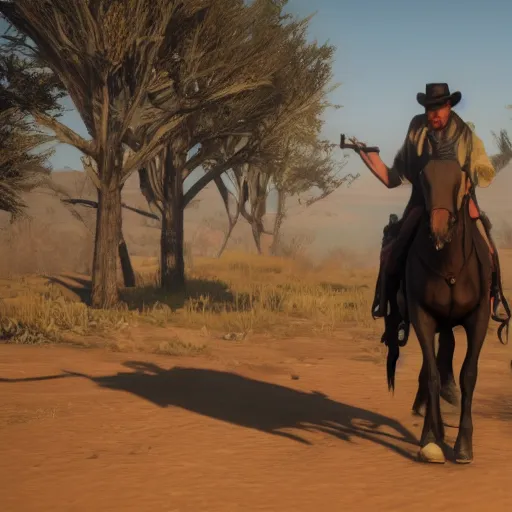 Prompt: Film still of Mirage, from Red Dead Redemption 2 (2018 video game)