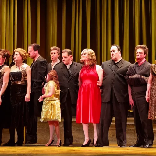 Image similar to the sopranos music opening night award - winning photography full cast curtain call