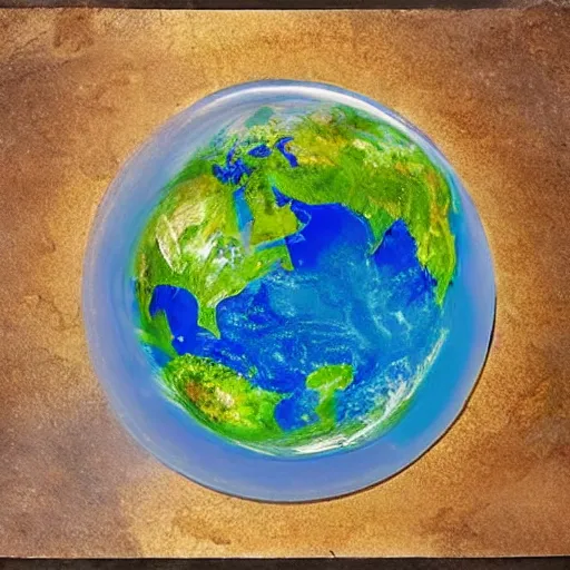 Prompt: photo of the earth flat