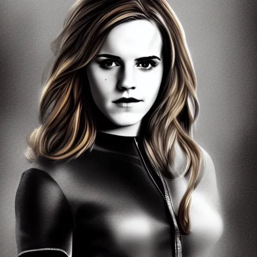 Prompt: Emma Watson as Black Canary, digital painting, highly detailed
