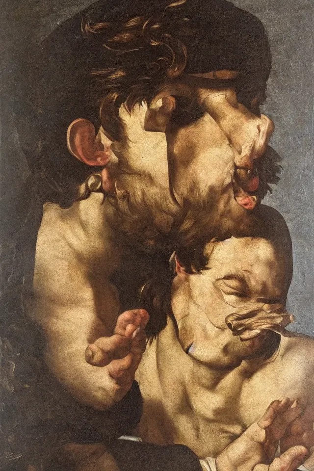 Image similar to hyper realistic portrait of Ciro Immobile in the 16th century , drammatic Light , Art by Caravaggio