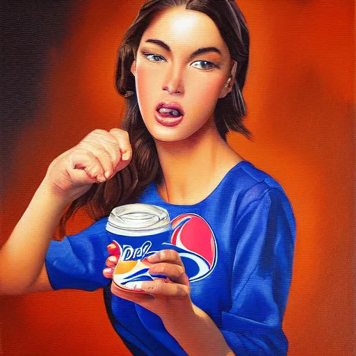 Prompt: pepsi cola, oil painting, ultradetailed, artstation, ultradetailed, digital painting, ultradetailed