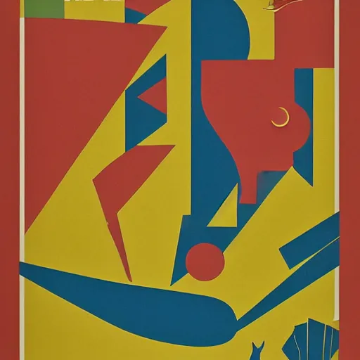 Image similar to midcentury bauhaus art poster