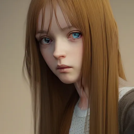 Image similar to girl with long hair, instagram photo, kodak, portra, by wlop, ilya kuvshinov, krenz, cushart, pixiv, zbrush sculpt, octane render, houdini, vfx, cinematic atmosphere, 8 k, 4 k 6 0 fps, unreal engine 5, ultra detailed, ultra realistic