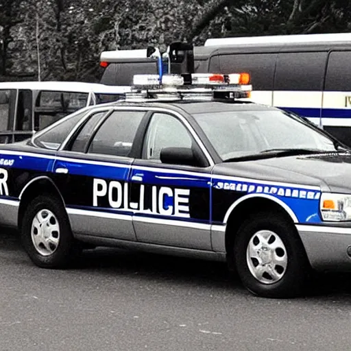 Image similar to jesus christ as a police car