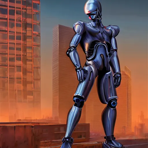 Prompt: ninja cyborg mechanical exoskeleton designed by jony ive, in cybercity, golden hour, poster by michael whelan and gilbert williams and evgeny lushpin and artgerm and alena aenami, 3 0 mm, well proportioned, highly detailed, rule of thirds, long exposure