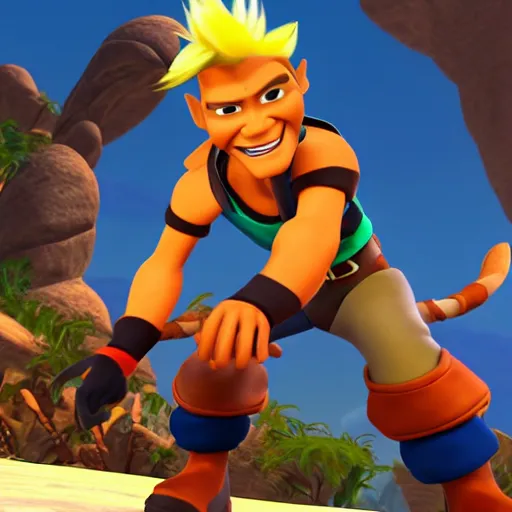 Image similar to jak 2 animated by disney pixar