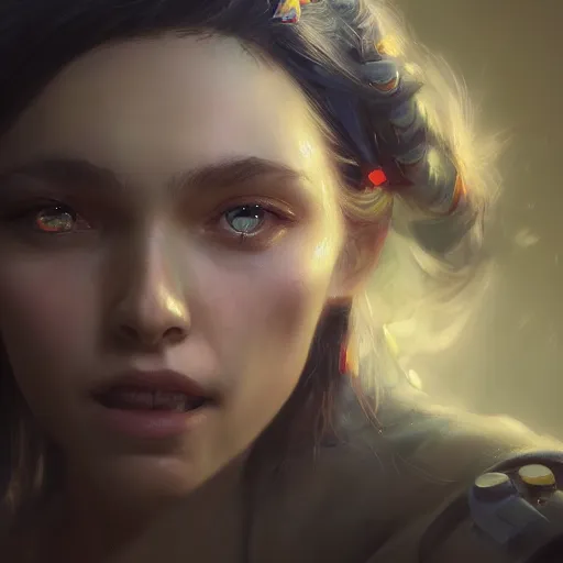 Image similar to a beautiful portrait of huggy wuggy from poppy playtime video game, oil painting, Greg Rutkowski, Charlie Bowater, video game art, unreal 5, DAZ, hyperrealistic, octane render, RPG portrait, dynamic lighting, fantasy art, beautiful face