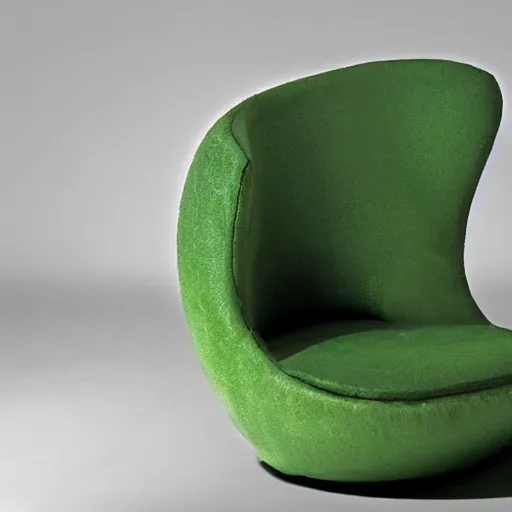 Image similar to an armchair in the shape of an avocado