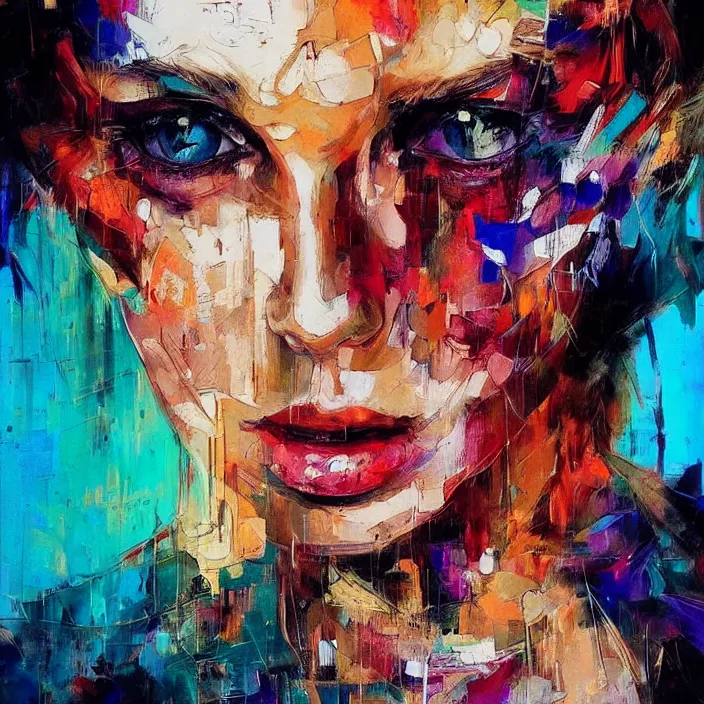 Image similar to masterpiece beautiful portrait by hopare