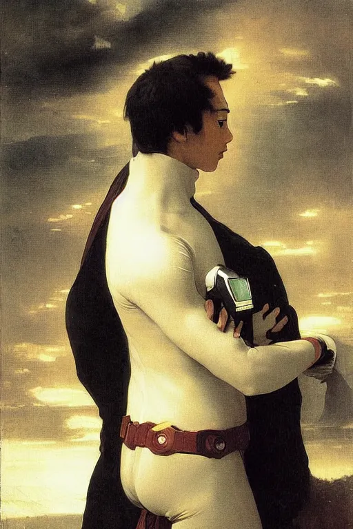 Image similar to portrait of a kamen rider rx, majestic, solemn, by bouguereau