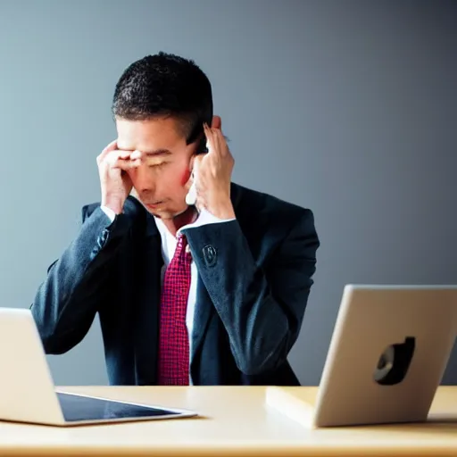 Image similar to “office worker staring blankly at computer screen”