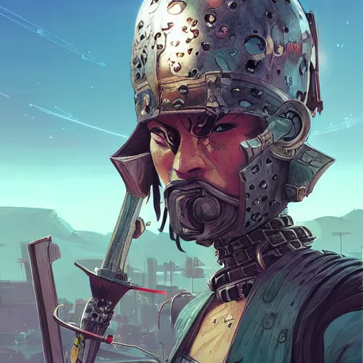 Image similar to cyberpunk viking helmet mask warrior goddess robot ninja fantasy, art gta 5 cover, official fanart behance hd artstation by jesper ejsing, by rhads, makoto shinkai and lois van baarle, ilya kuvshinov, ossdraws