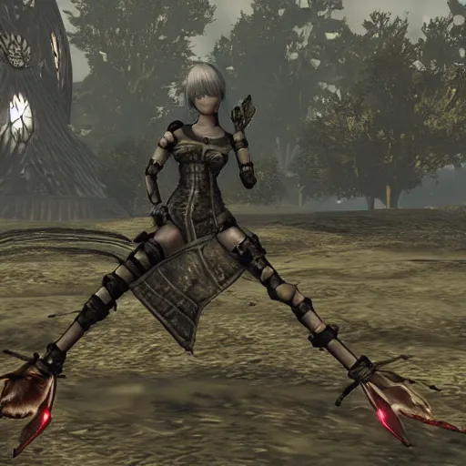 Image similar to nier automata in morrowind