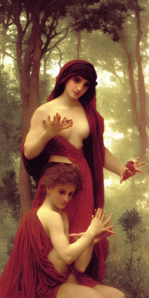 Image similar to The sorceress, painted by William-Adolphe Bouguereau