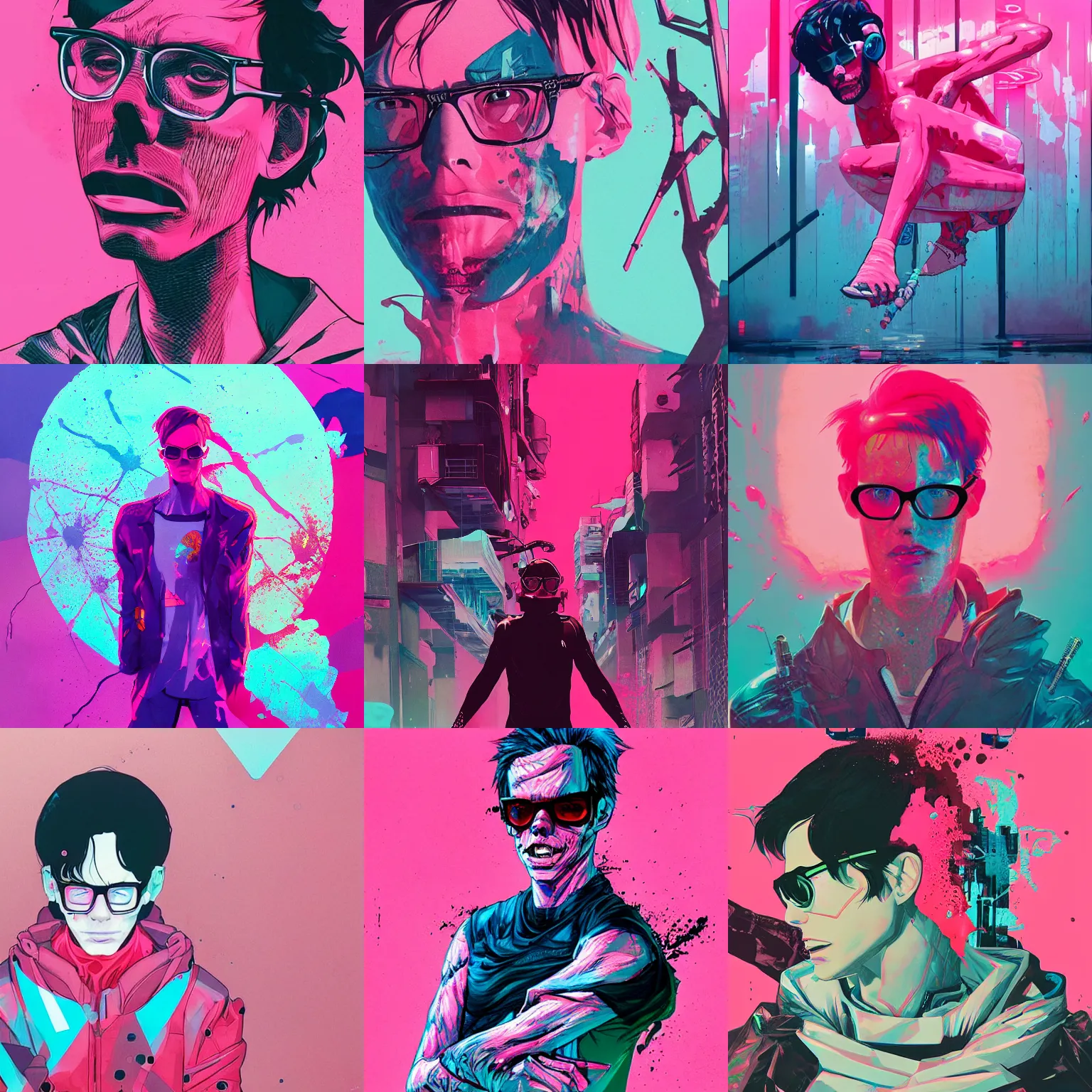 Prompt: idubbbz emerging from pink water in cyberpunk theme by conrad roset, takato yomamoto, jesper ejsing, rule of thirds, sigma look, beautiful