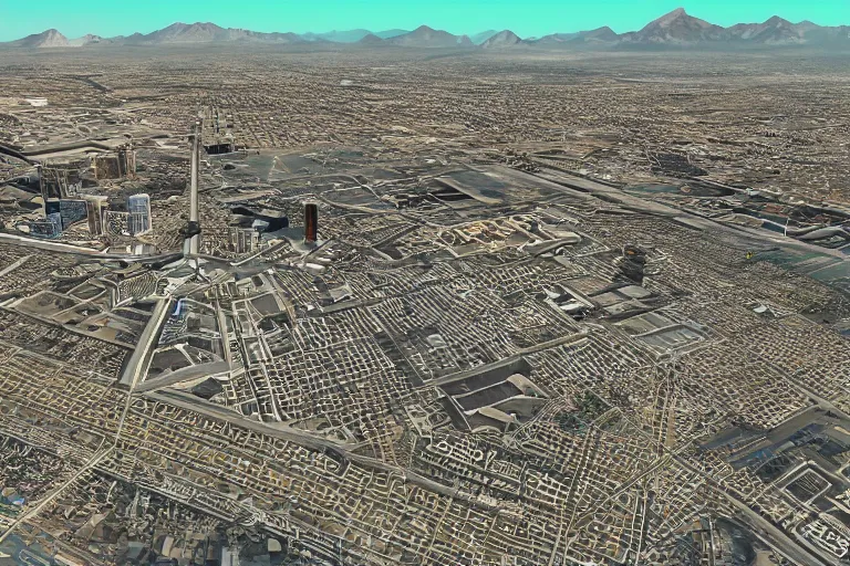 Prompt: Las Vegas discovered ad an ancient city, 4k, highly detailed, trending on ArtStation