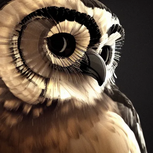 Prompt: bespectacled owl, modigliani, intricate detail, klimt, octane render, unreal engine,