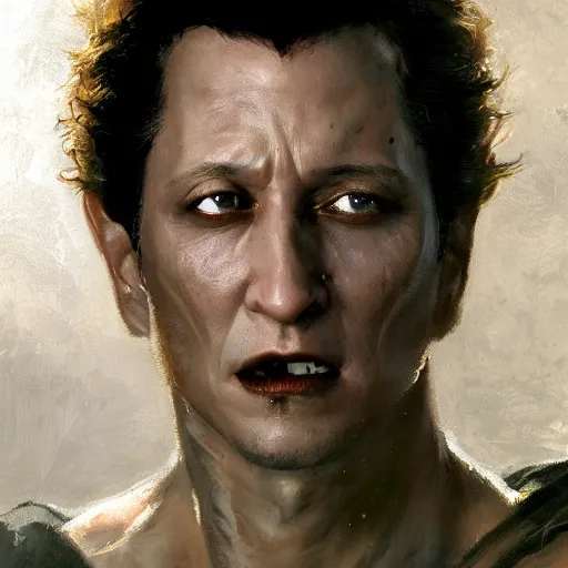 Image similar to detailed realistic cinematic wide shot of beautiful attractive rob schneider vampire man wearing black bath robe slim face symettrical face clean skin black eyes black robe smooth, sharp focus, ultra realistic, spring light, painting by gaston bussiere, craig mullins, j. c. leyendecker