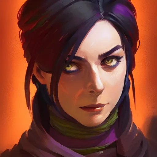 Image similar to handsome rogue portrait, maya ali mage, gloomhaven, dynamic lighting, gaudy colors, octane render aesthetic, matte painting concept art, official fanart behance hd artstation by jesper ejsing, by rhads and makoto shinkai and lois van baarle and ilya kuvshinov and rossdraws