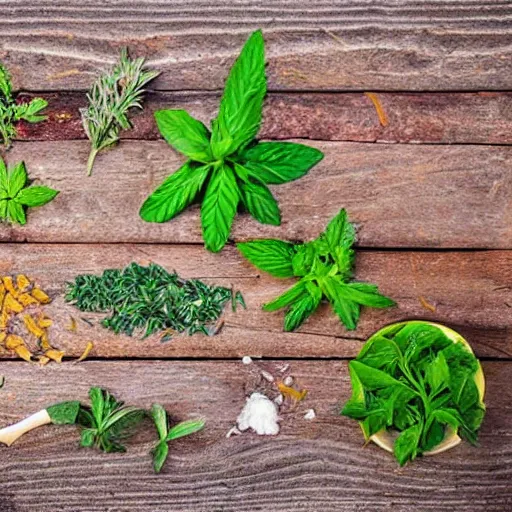 Image similar to god is made of herbs