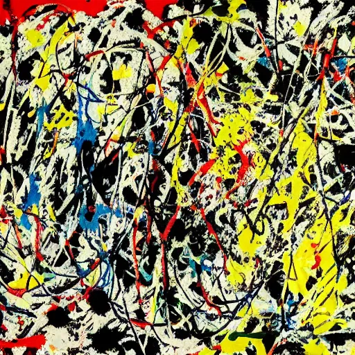 Image similar to a new original jackson pollock artwork