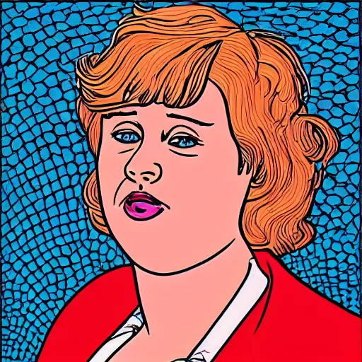 Image similar to “ rebel wilson retro minimalist portrait by jean giraud, moebius starwatcher comic, 8 k ”