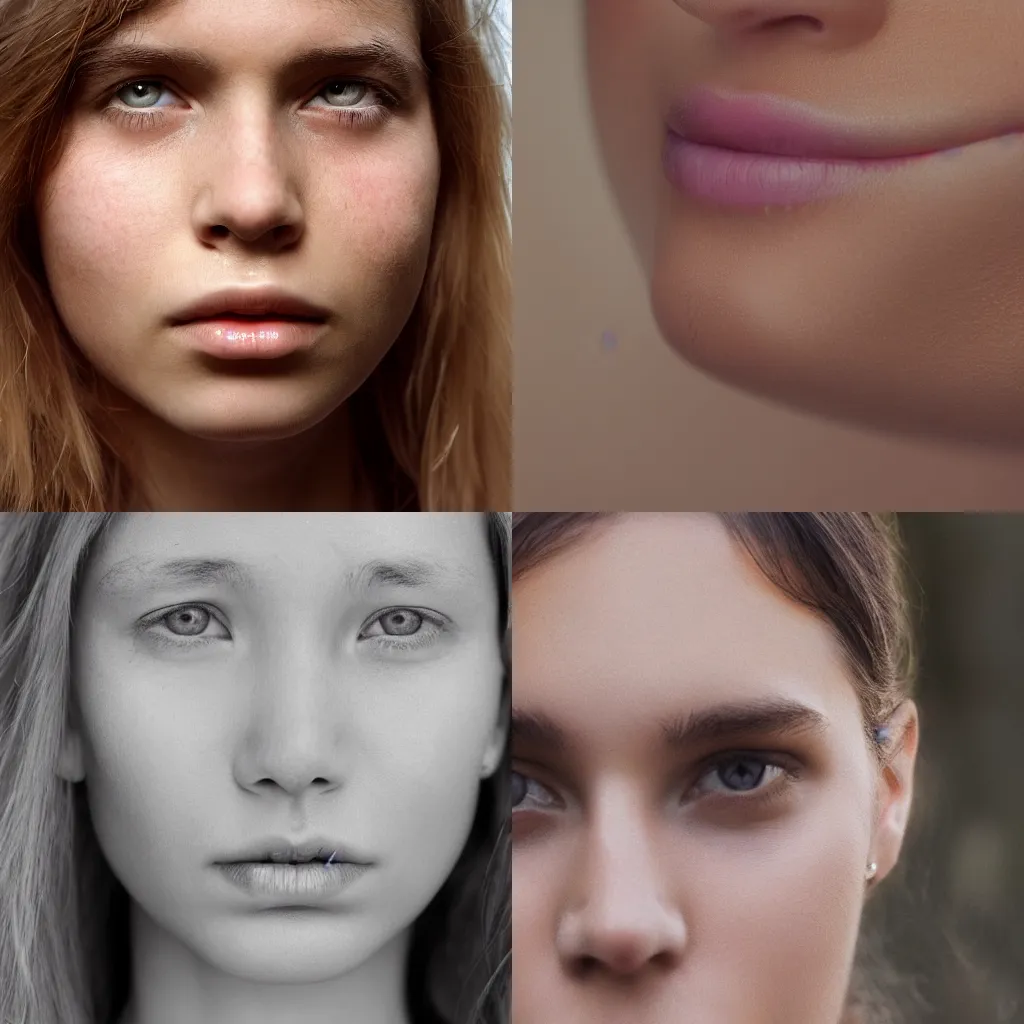 Prompt: Extreme Close-up female portrait