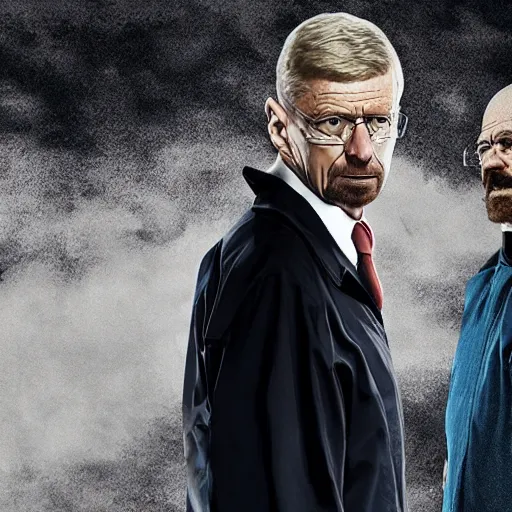 Image similar to Arsene Wenger as Walter White, Breaking Bad, high quality, 4k, high detail, drama,