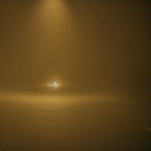 Image similar to film still of ominous ethereal female figure waiting in the depths of a dark ocean on a moonlit night, cinematography by Vadim Yusov