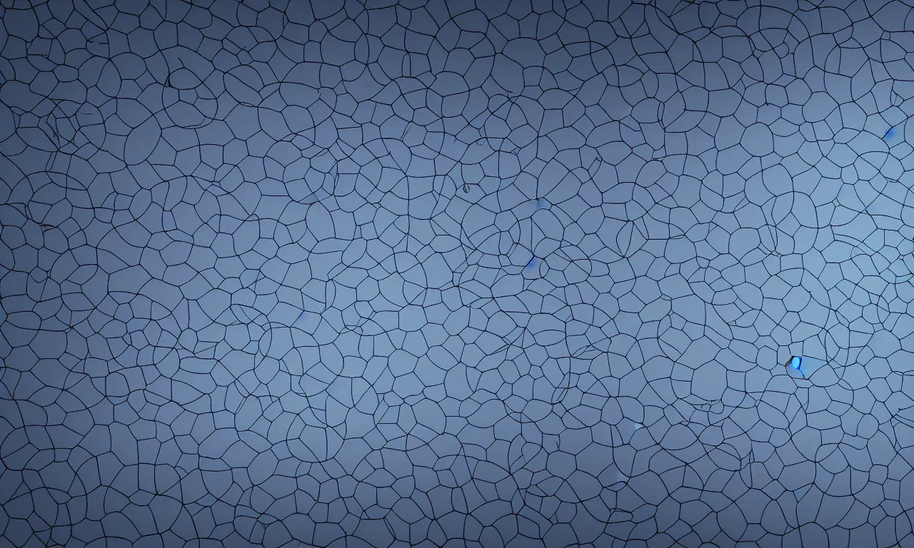 Prompt: reflexion cyberpunk voronoi depth fog