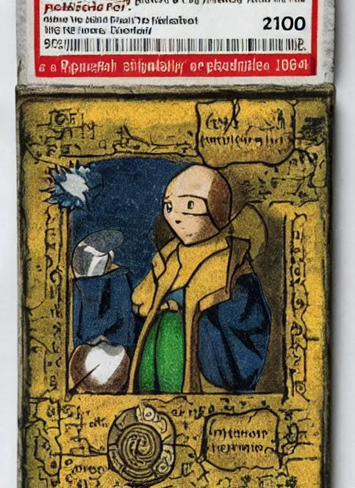 Image similar to a pokemon card from the 1 4 0 0 s