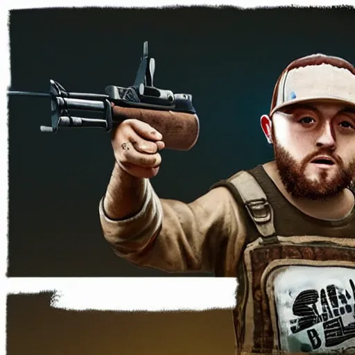 Image similar to mac miller, in pubg
