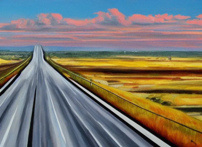 Prompt: a highway of diamonds with nobody on it, beautiful painting, award - winning, extremely detailed, fantastic quality,