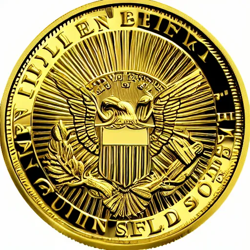 Prompt: 4K, HD, photorealistic gold coin