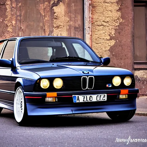 Image similar to bmw e30 in the style of Jean-Honoré Fragonard